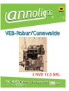 VEB ROBUR/Cunewalde Diesel Motor Typ 2 NVD 12,5 SRL Bild- Bedienungsanleitung & Wartungsanleitung & Einstellanweisung  - annoligno 1045